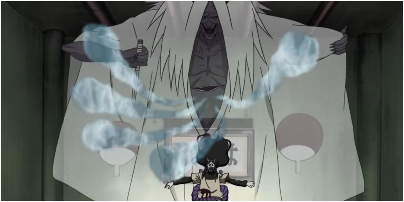 Orochimaru countering the Reaper Death Seal in Naruto Shippuden.