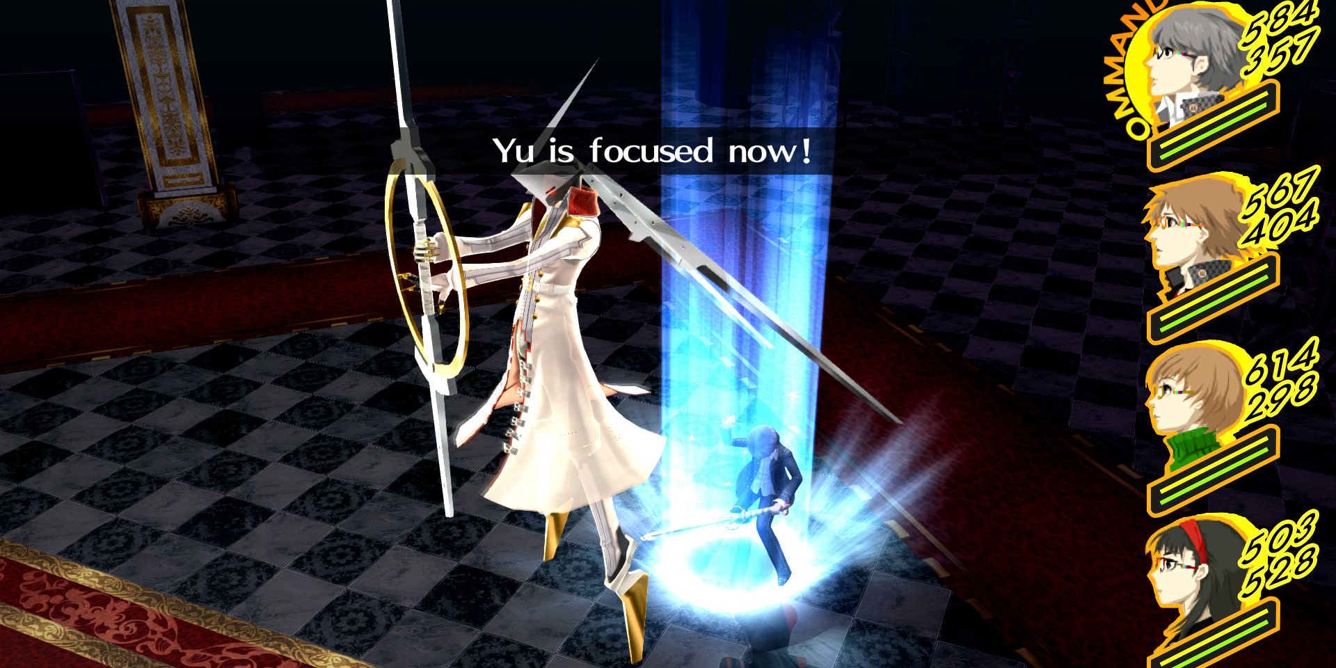 Yu uses the ultimate Persona Izanagi no Okami in Persona 4 Golden