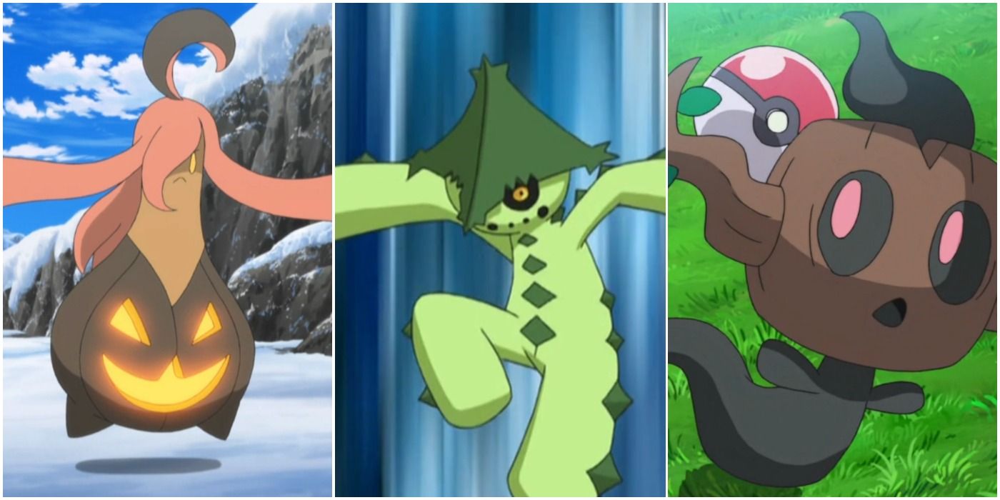 Pokemon Halloween Gourgeist Cacturne Phantump Trio Header
