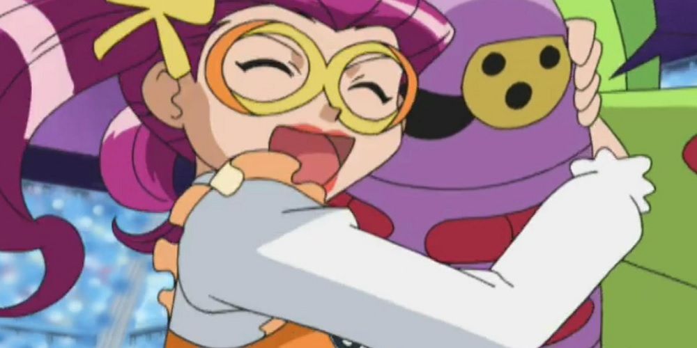 jessie hugging her dustox from pokemon