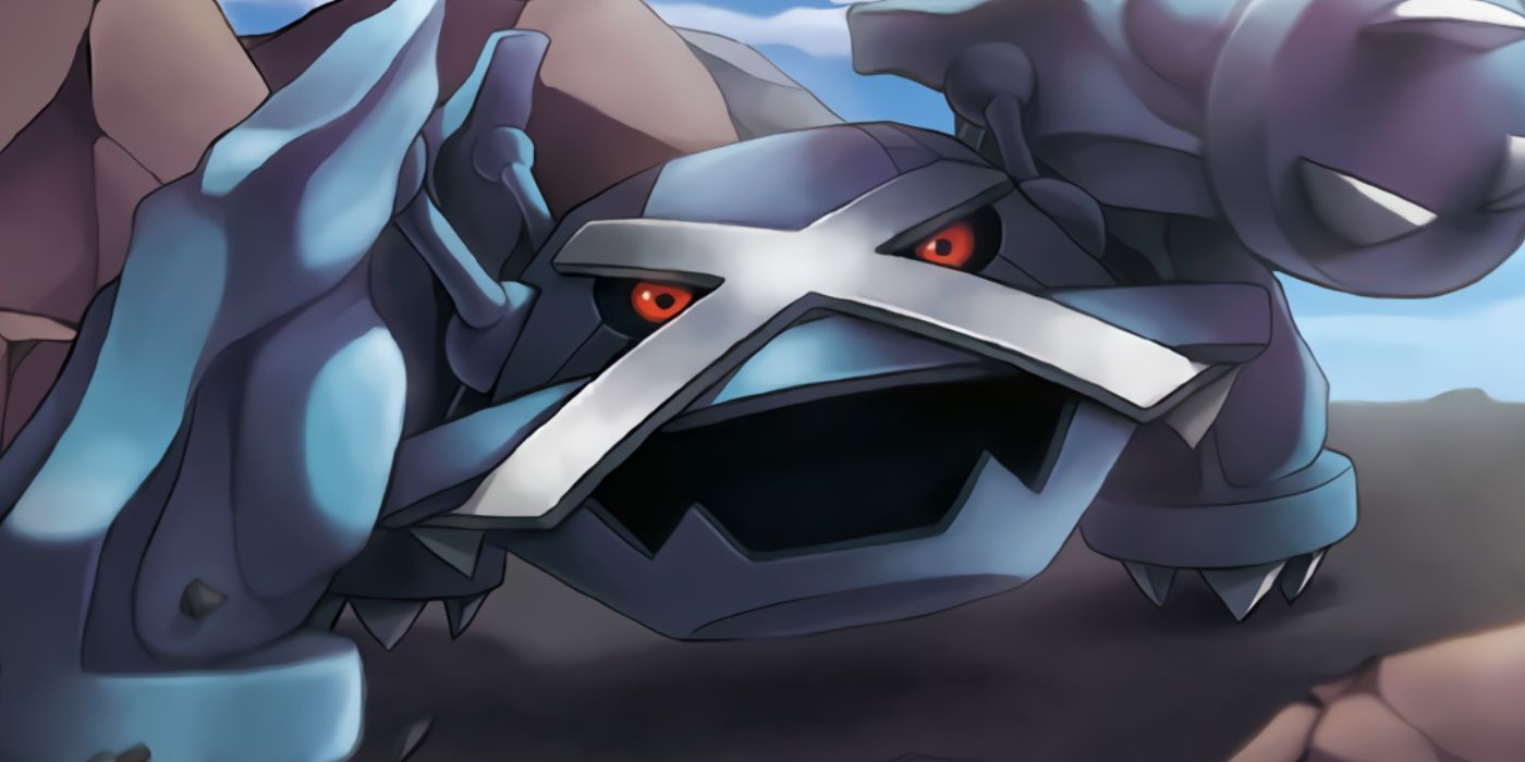 Pokemon Metagross with open mouth