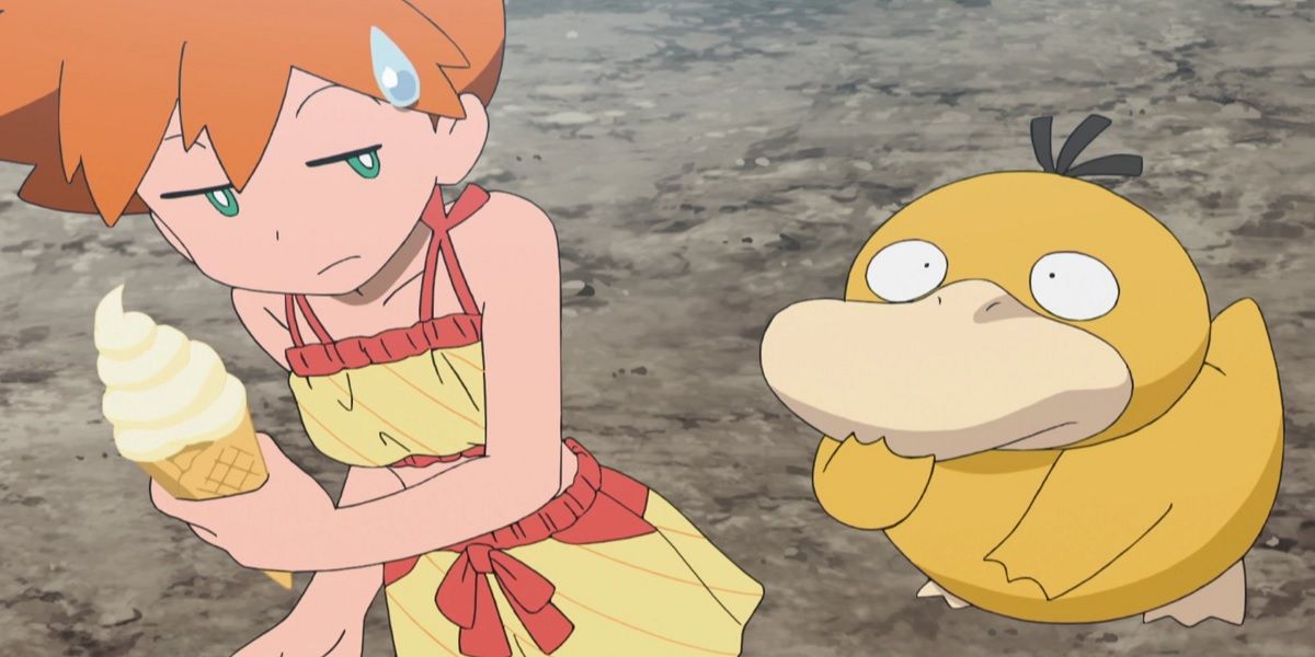 Is it me or does Misty's psyduck look huge? : r/PokemonMasters
