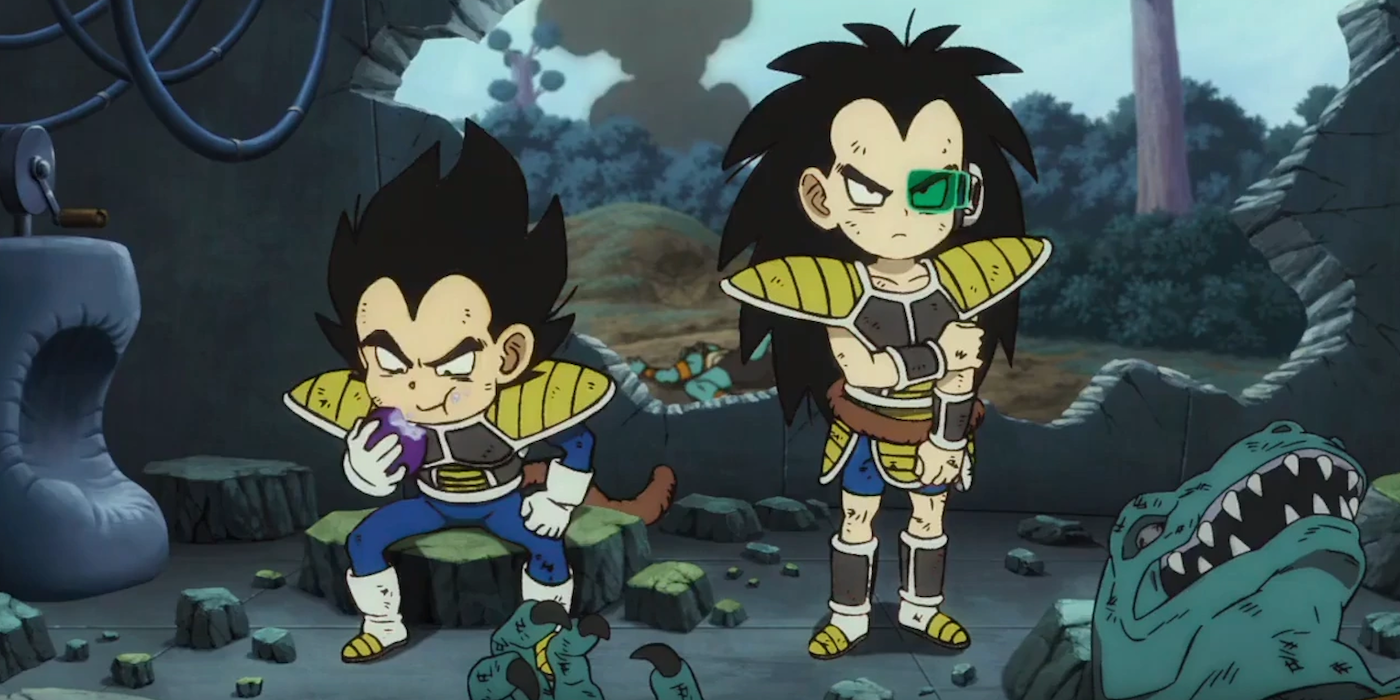 Raditz and Vegeta as children in Dragon Ball Super: Broly