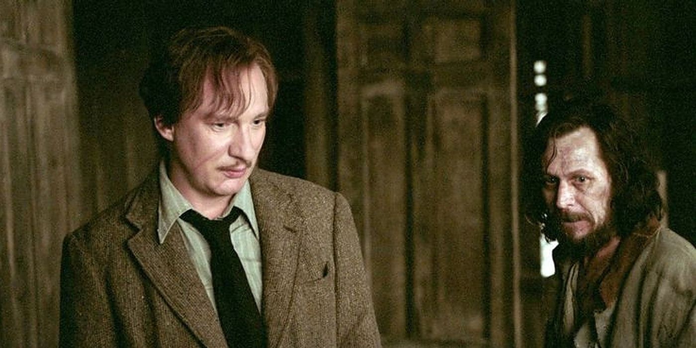Remus Lupin and Sirius Black stand alongside each other in the Shrieking Shack