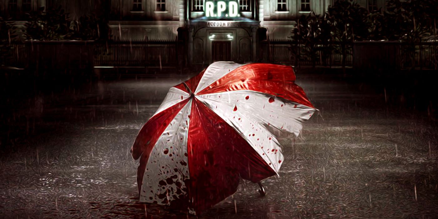 Resident Evil Welcome to Racoon City Umbrella in the Rain Poster