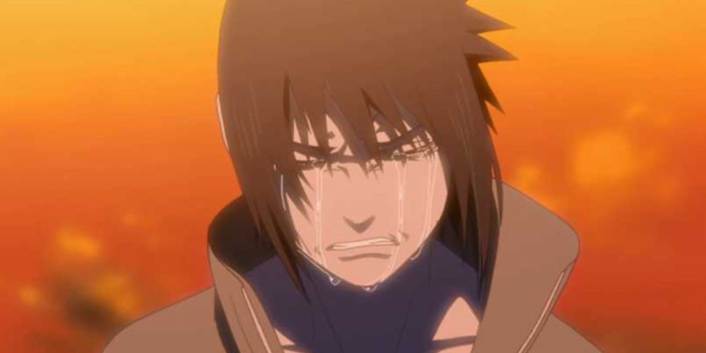 Sasuke crying in Naruto 