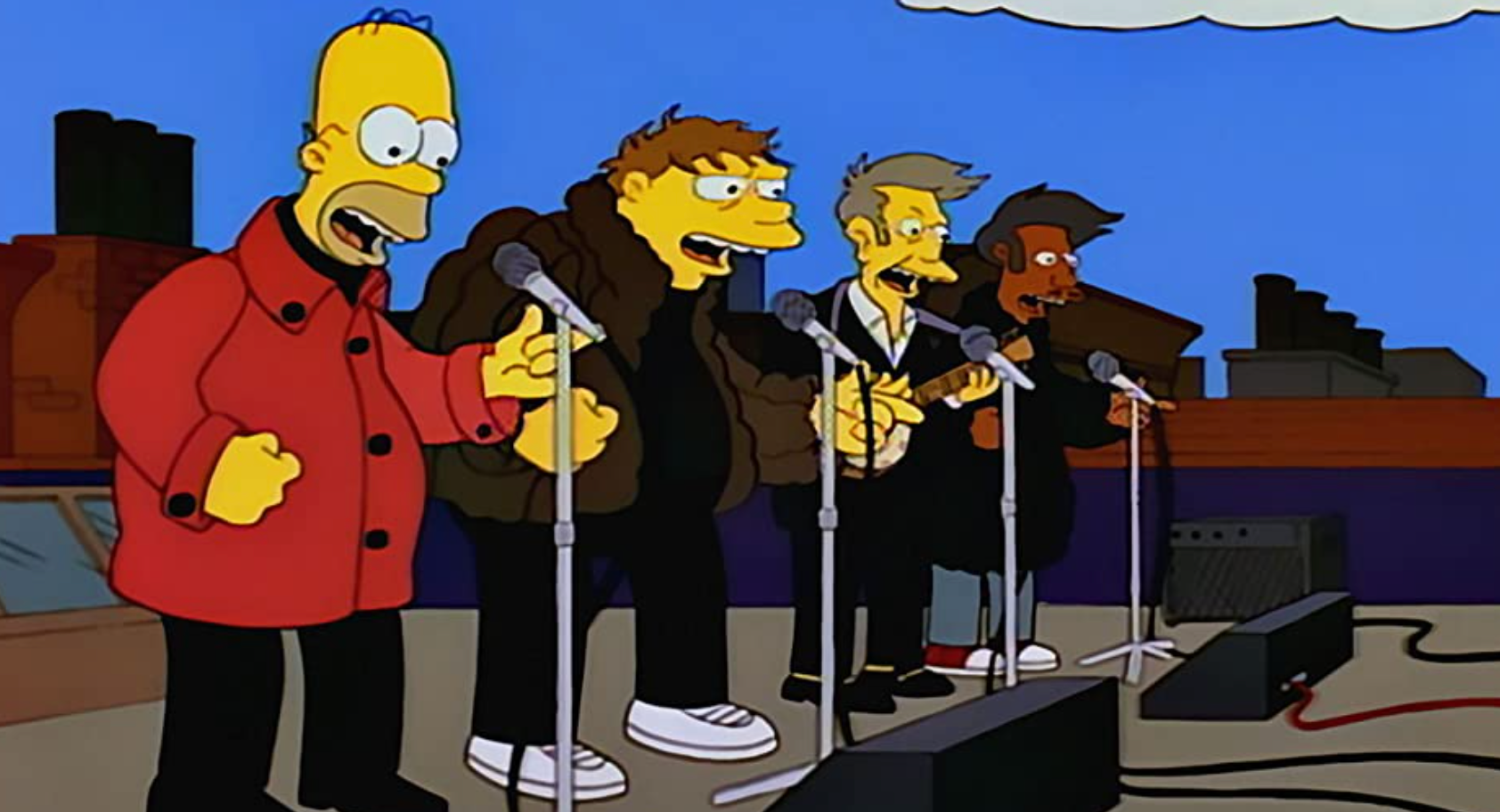 Homer and the B sharps singing 