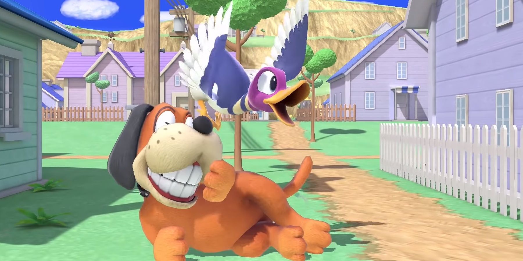 Smash Bros duck hunt dog smiling 