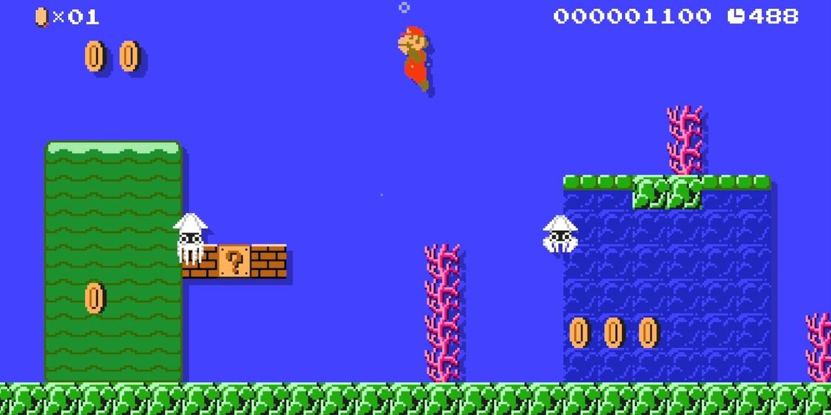 Video Games Super Mario Bros Underwater Level Bloopers