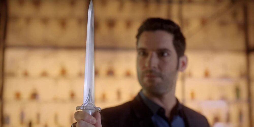 Lucifer wielding the Blade of Azrael in Lucifer