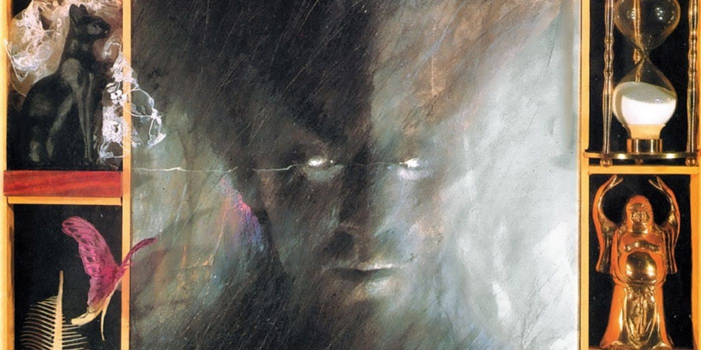 Morpheus of the Endless as rendered by Dave McKean's collage in Sandman #1 in DC Comics