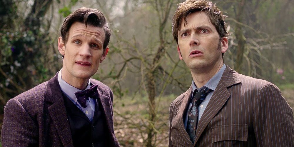 The Tenth and Eleventh Doctors meet in The Day of the Doctor Doctor Who