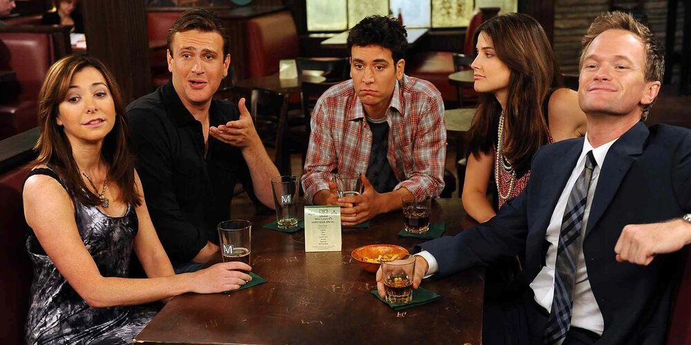 Lily, Marshall, Ted, Robin, and Barney all sat together in MacLaren's in How I Met Your Mother