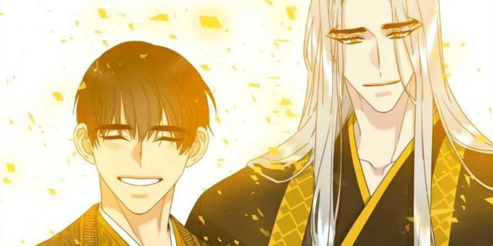 The main couple from Tale of the Yellow Dragon manhwa