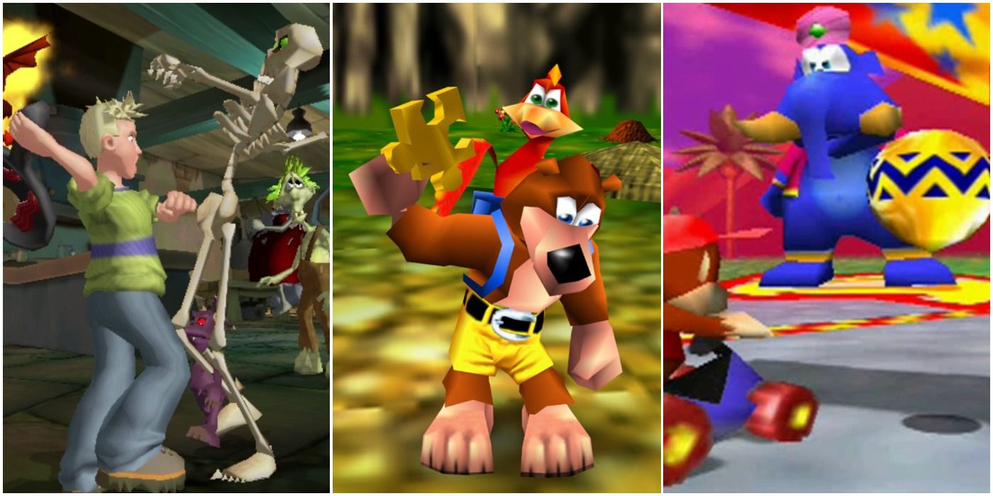 Video Games Rare Nintendo Ghoulies Banjo-Kazooie Diddy Kong Racing Trio Header