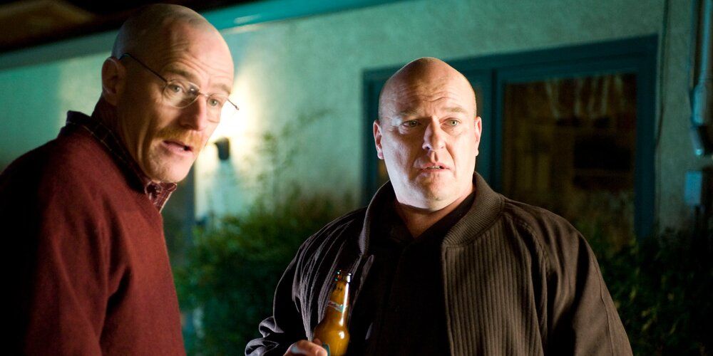 Walter White and Hank Schrader together in Breaking Bad
