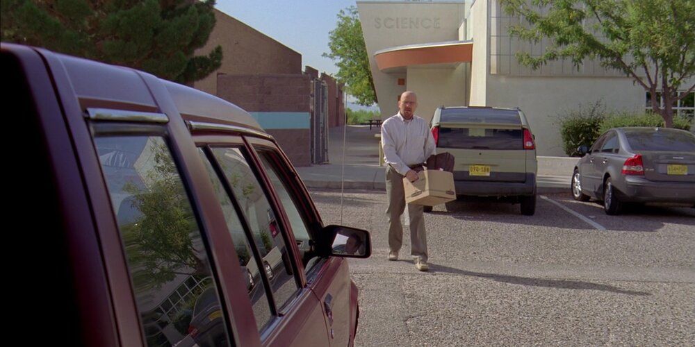 Walter White steals a pot plant from Ted's office in Breaking Bad.