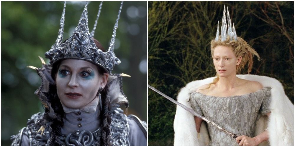 The White Witch Jadis in two different versions of the Lion The Witch and the Wardrobe Narnia