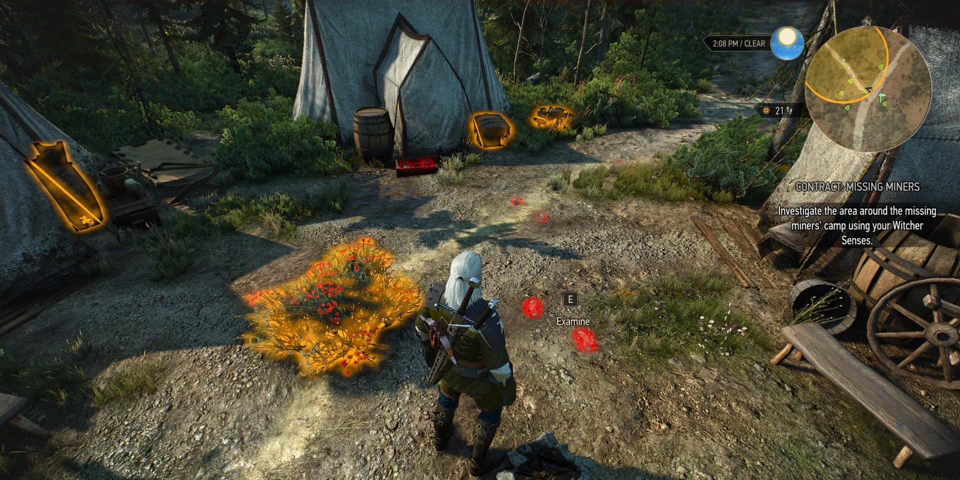 Geralt searching for missing miners