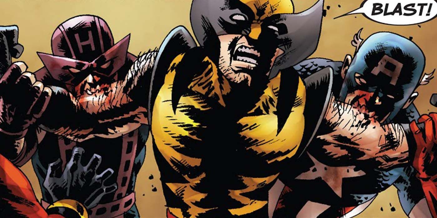 Wolverine Losing To Captain America and Hawkeye Marvel Zomvbies
