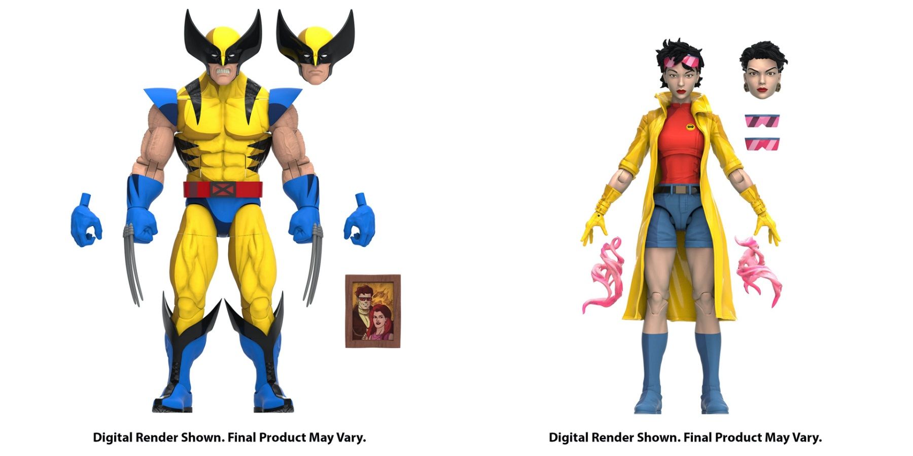 Action figures of Wolverine and Jubilee from X-Men the Animated Series