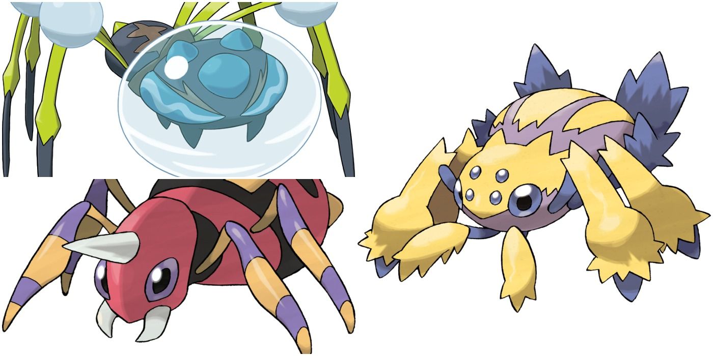 araquanid galvantula and ariados pokemon