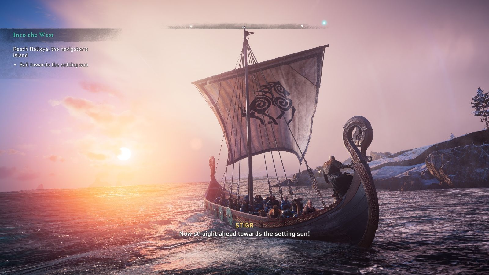 Sailing in Assassin's Creed Valhalla Discovery Tour: Viking Age