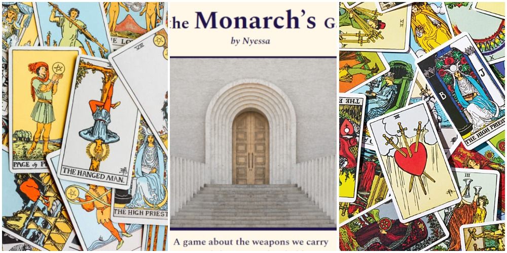 at the monarchs gate and tarot card