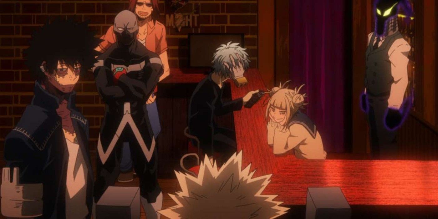 Bakugo resists the villains offer for power