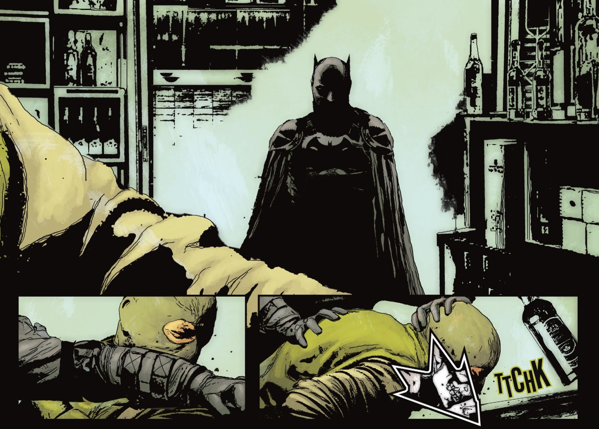 Batman stops a liquor store robbery