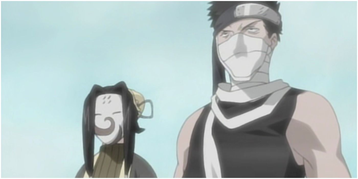 Haku and Zabuza in Naruto.