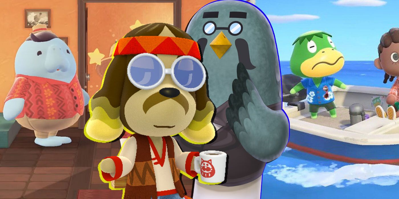 Animal Crossing: New Horizon 2.0 update and Happy Home Paradise header featuring Brewster and Harv.