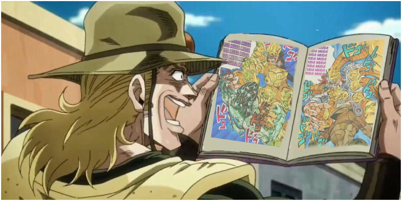 Hol Horse reads excitedly Jojos
