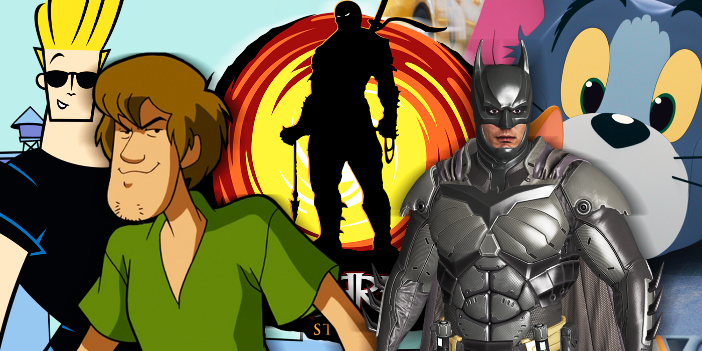 NetherRealm Studios' logo accompanied by Shaggy, Batman, Johnny Bravo and Tom.