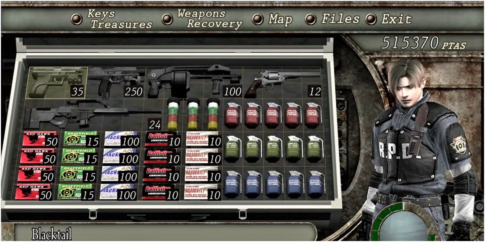 re4 inventory