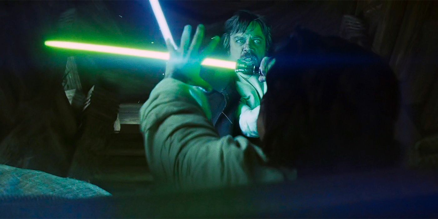 Luke vs Ben Solo at the Jedi Temple