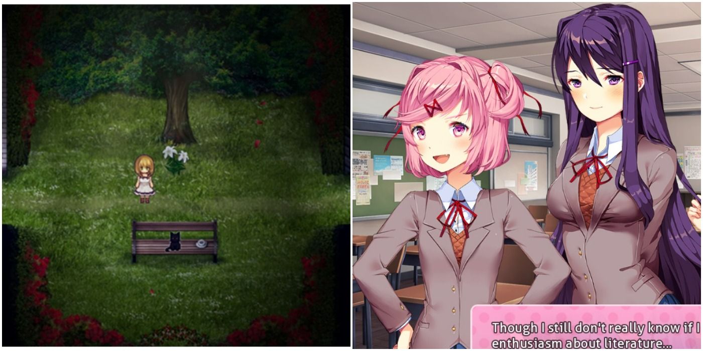 The Witch's House gameplay and Doki Doki Literature Club