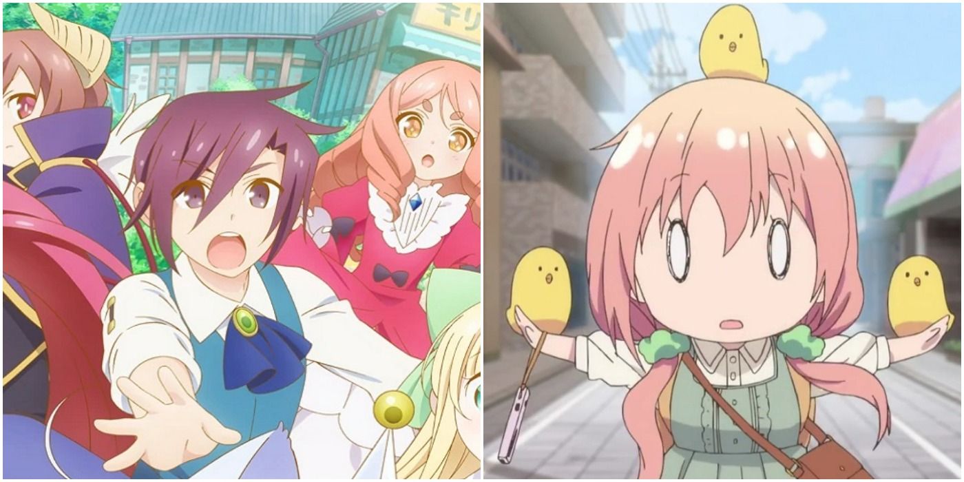 Cast of Drugstore In Another World and Hinako from Hinako Note