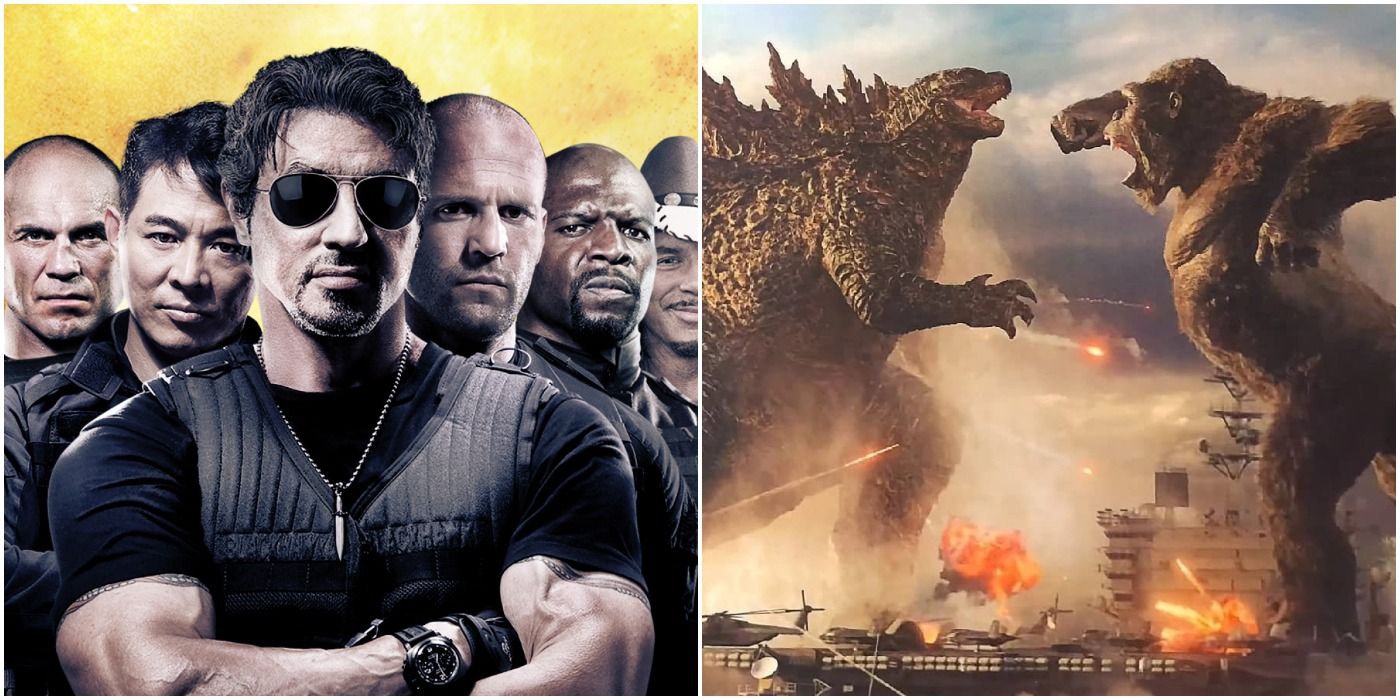 posters for Expendables and Godzilla Vs Kong