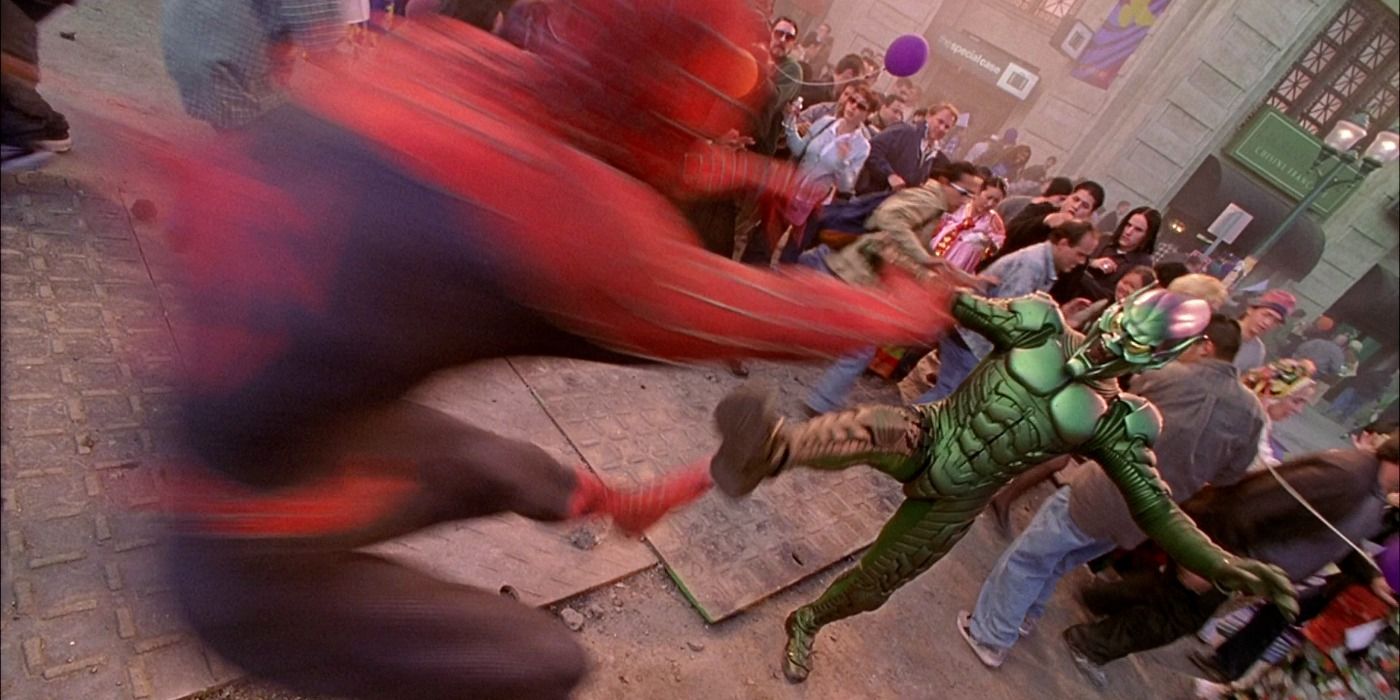 Spider-Man VS Green Goblin from Spider-Man movie 2002