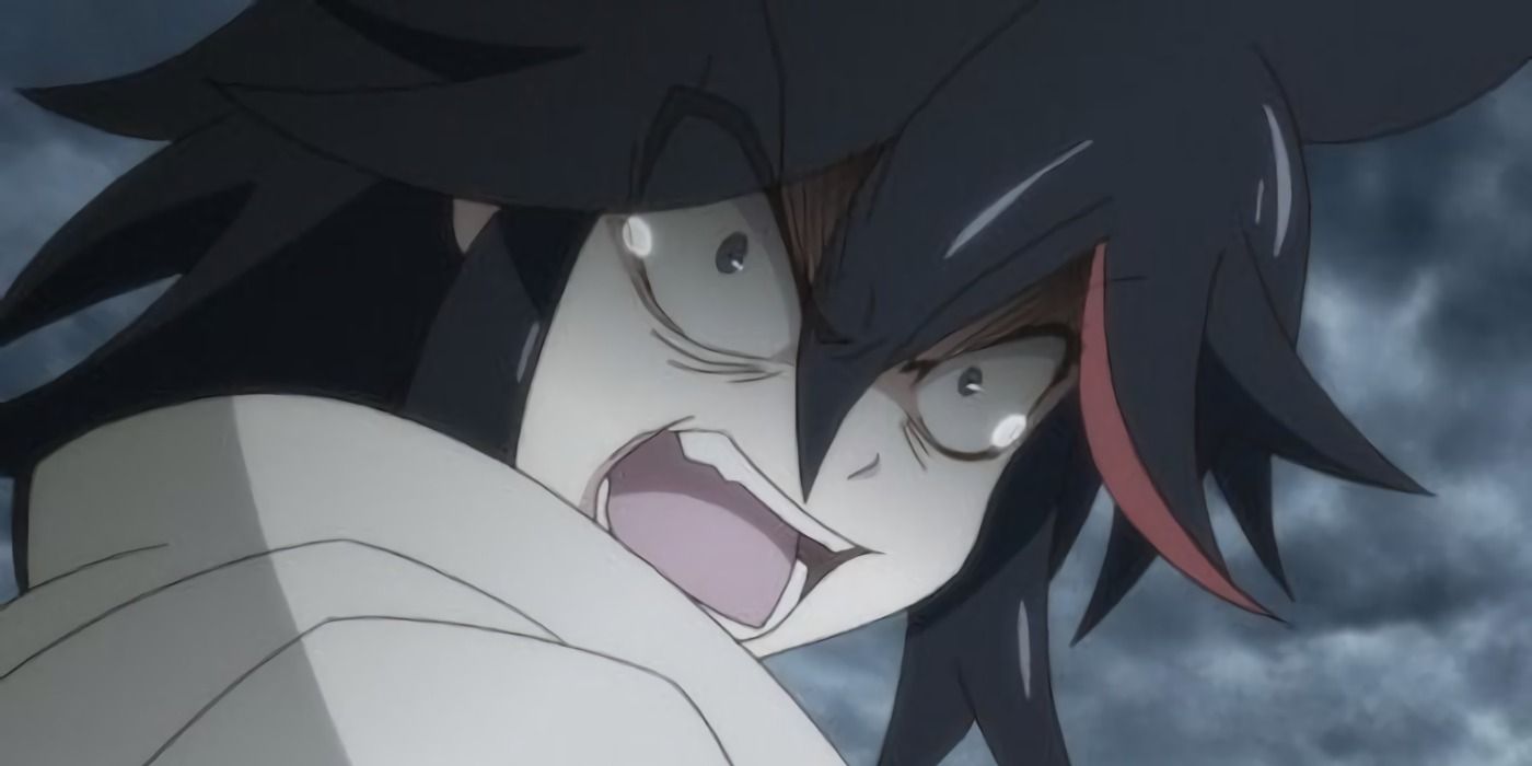 Ryuko shouting at her allies in Kill La Kill.