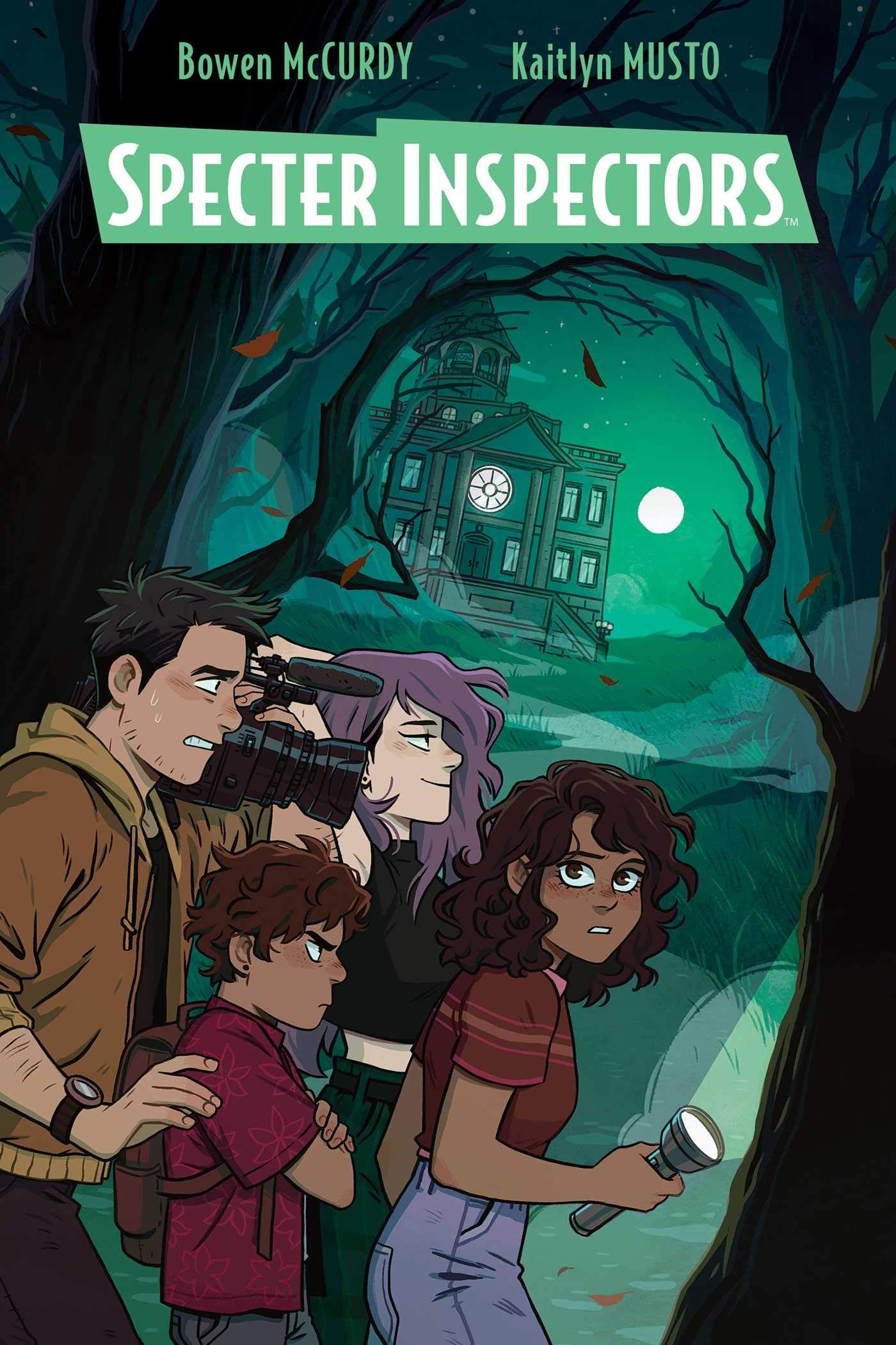 Noa, Gus, Astrid and Ko on the cover of Specter Inspectors