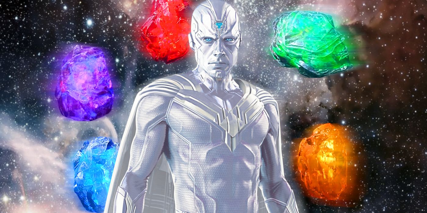 White Vision with the Infinity Stones