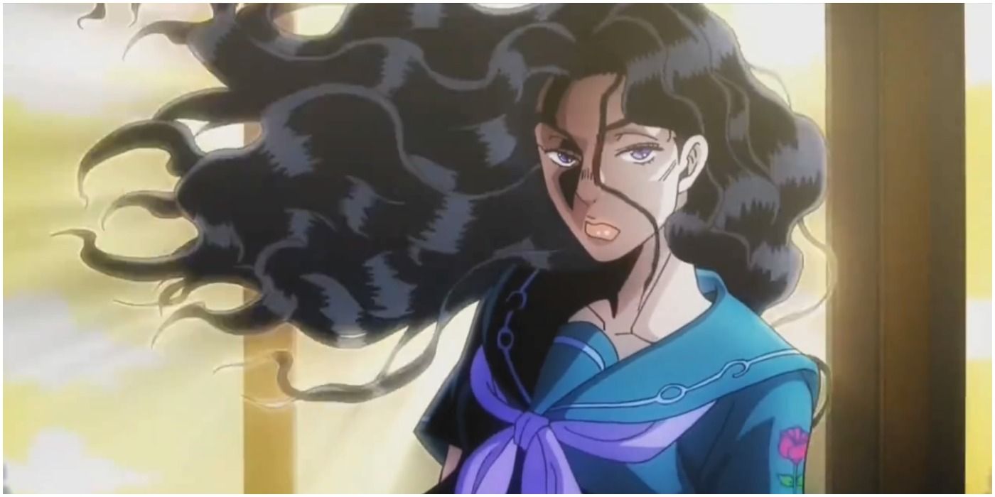 Yukako with her hair flowing in diamond is unbreakable