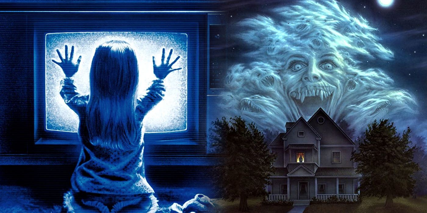 Poltergeist and Fright Night posters split image
