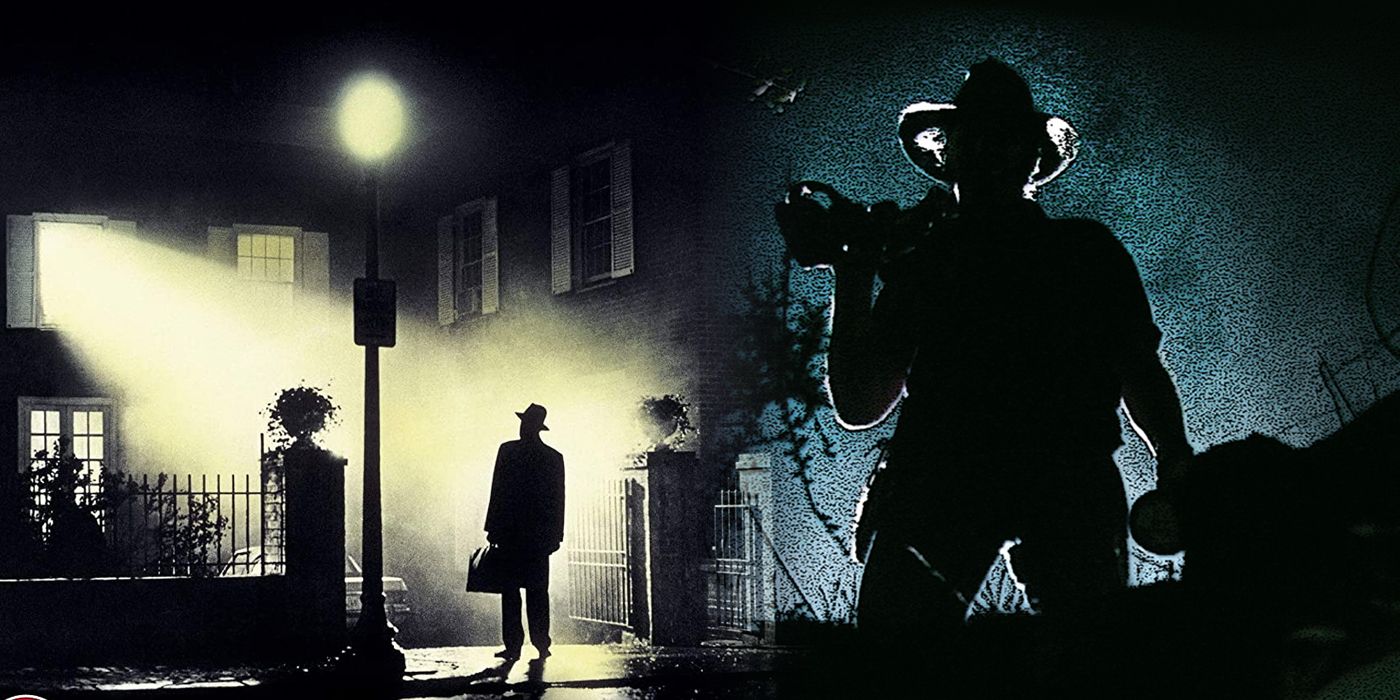 The Exorcist and Wolf Creek 2 posters split image