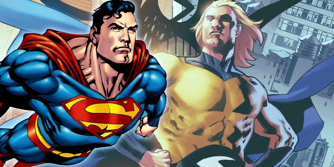 DC Comics' Superman and Marvel Comics' Sentry split image