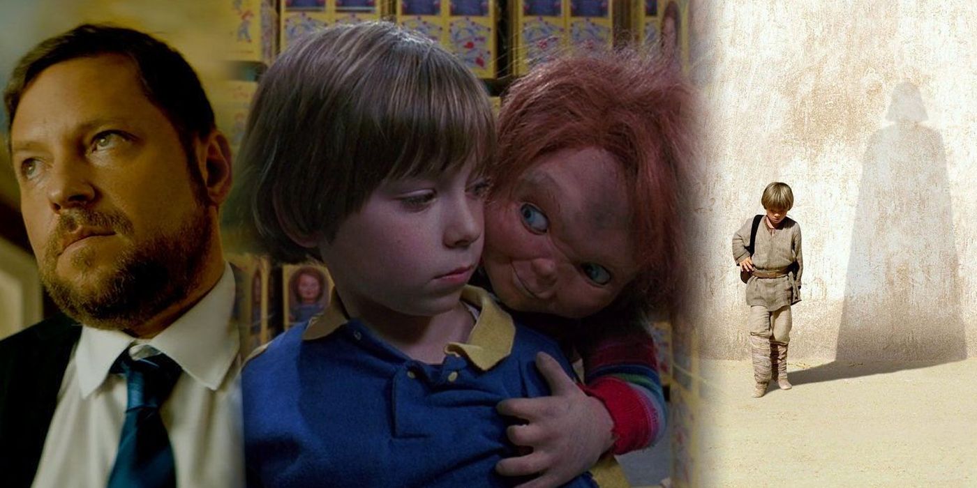 Alex Vincent In Chucky and The Phantom Menace poster split image