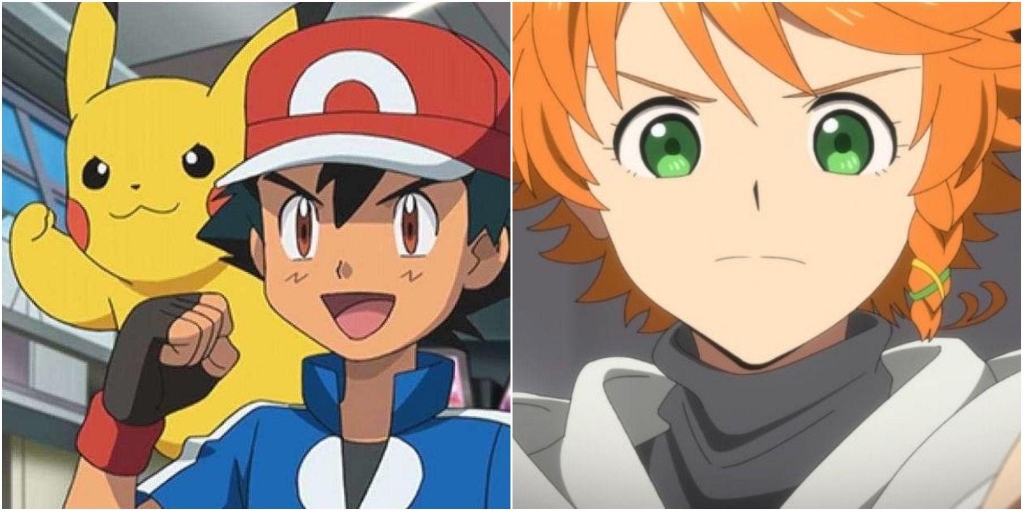 Ash and Emma, two child protagonists of anime