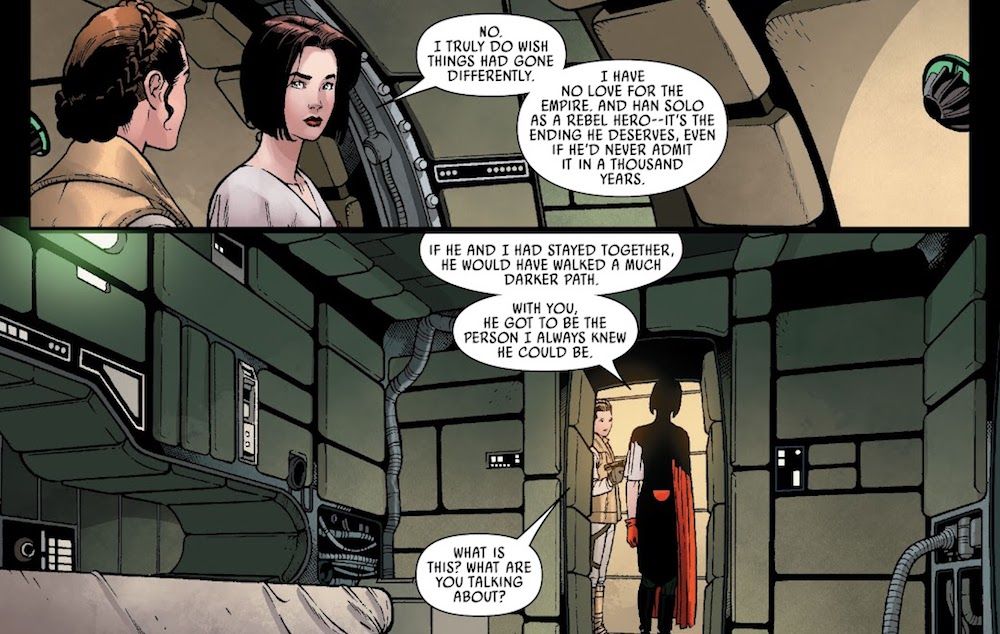 Qi'ra gives Leia intel to rescue Han Solo from Jabba